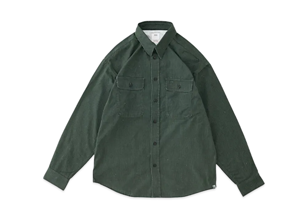 visvim LUMBER KHADI CHECK L/S "Green"