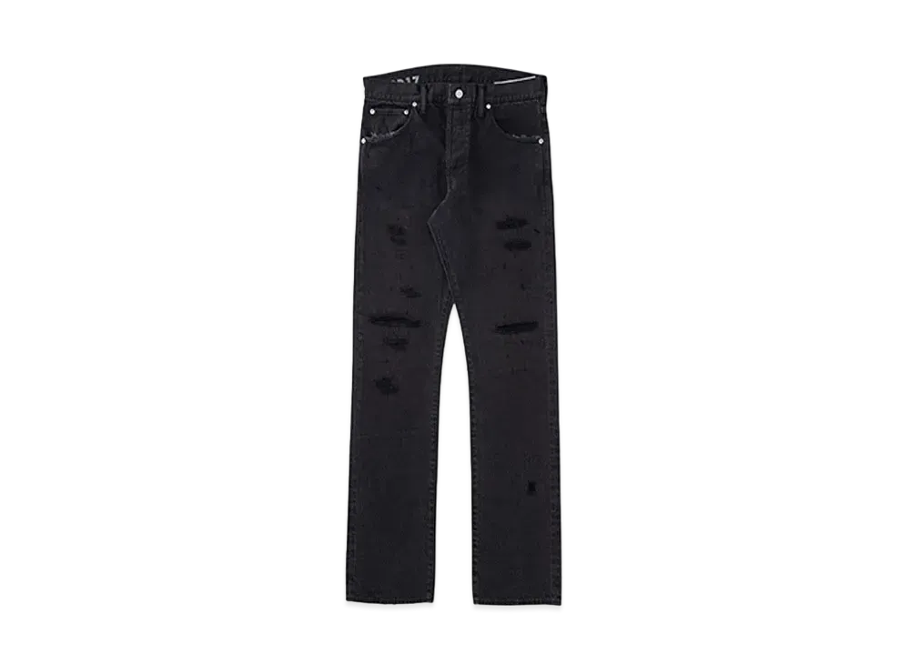 visvim SOCIAL SCULPTURE 01 SLIM BLK DMGD-17 L32 "Denim"