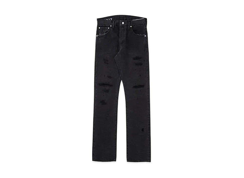 visvim SOCIAL SCULPTURE 01 SLIM BLK DMGD-17 L30 "Denim"