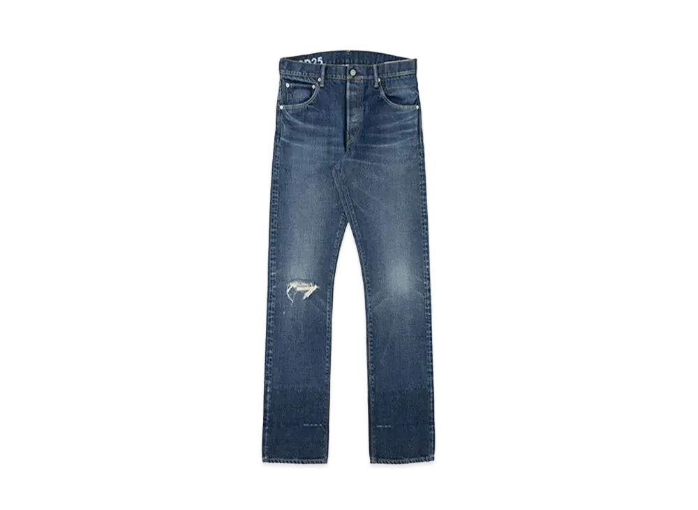 ビズビム ソーシャル スカルプチャー 01 スリム ダメージド-25 L30 "デニム"