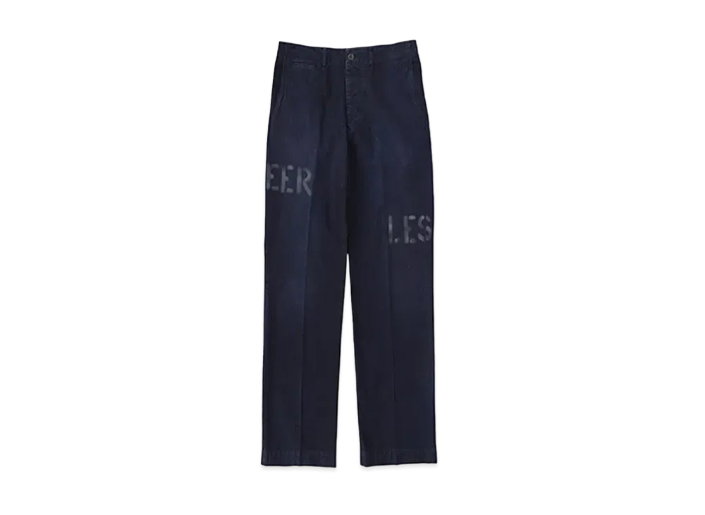 ビズビム チノ パンツ HW DMGD "ネイビー"