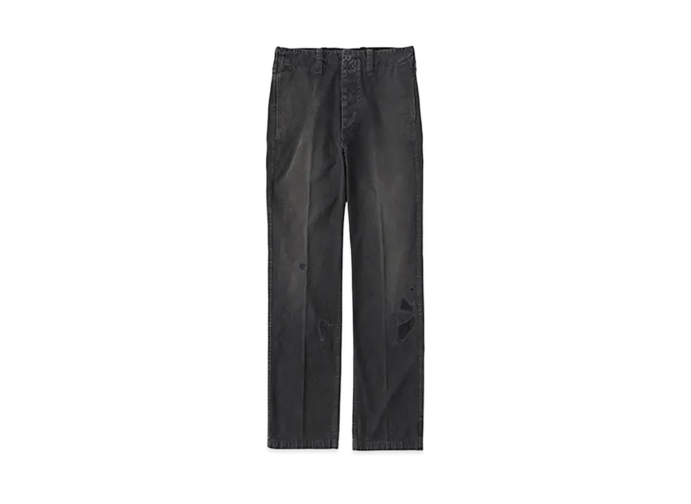 visvim GIFFORD PANTS DMGD "Black"