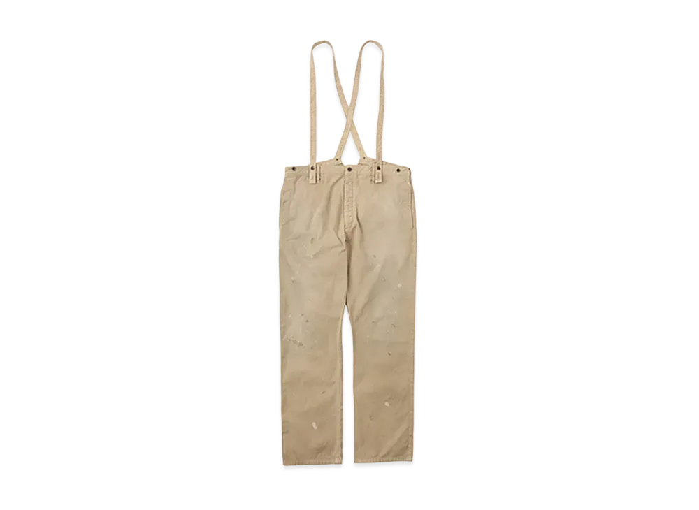 visvim TRAVAILLER BRACES PANTS DMGD "Beige"