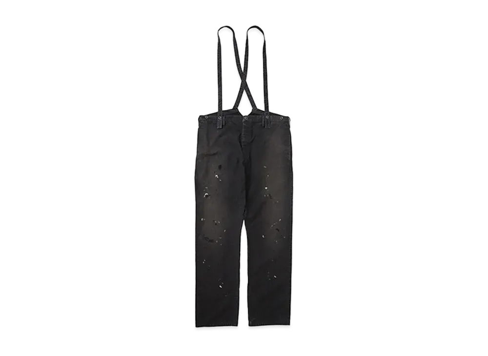 visvim TRAVAILLER BRACES PANTS DMGD "Black"