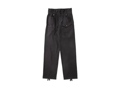 visvim CORONEL PANTS DMGD "Black"