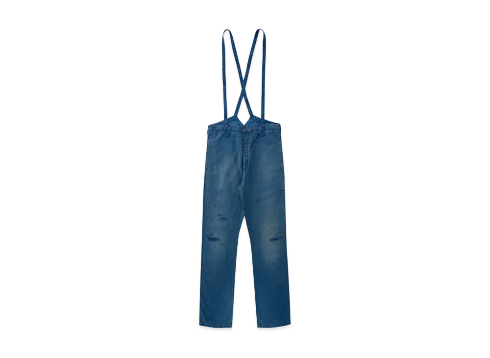 visvim TRAVAILLER BRACES PANTS (LINEN) "Indigo"
