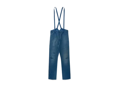 visvim TRAVAILLER BRACES PANTS (LINEN) "Indigo"