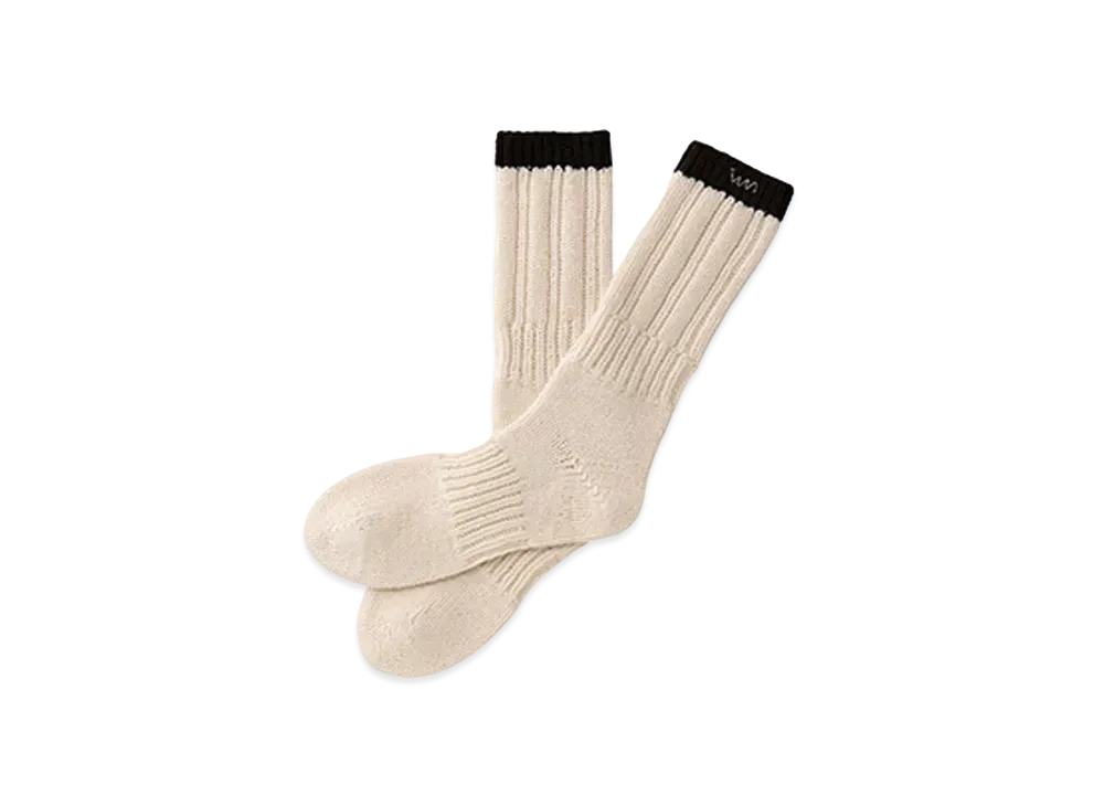 visvim ACHILLES SOCKS (HAND-KNIT) "Ivory"