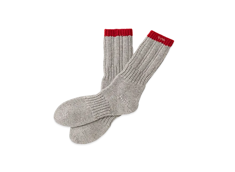 visvim ACHILLES SOCKS (HAND-KNIT) "Grey"