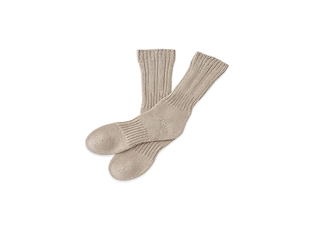 visvim ACHILLES SOCKS (HAND KNIT) "Beige"