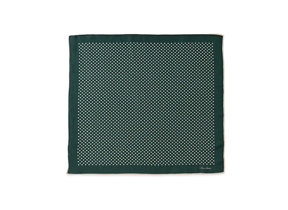 visvim DOTS SILK SCARF "Green"