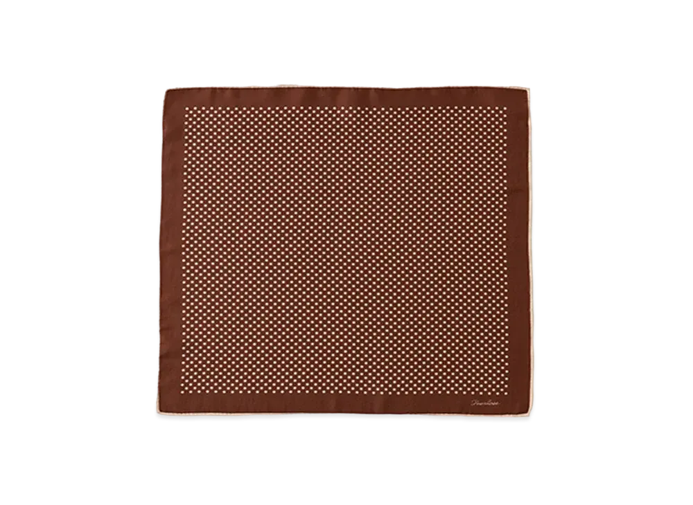 visvim DOTS SILK SCARF "Brown"
