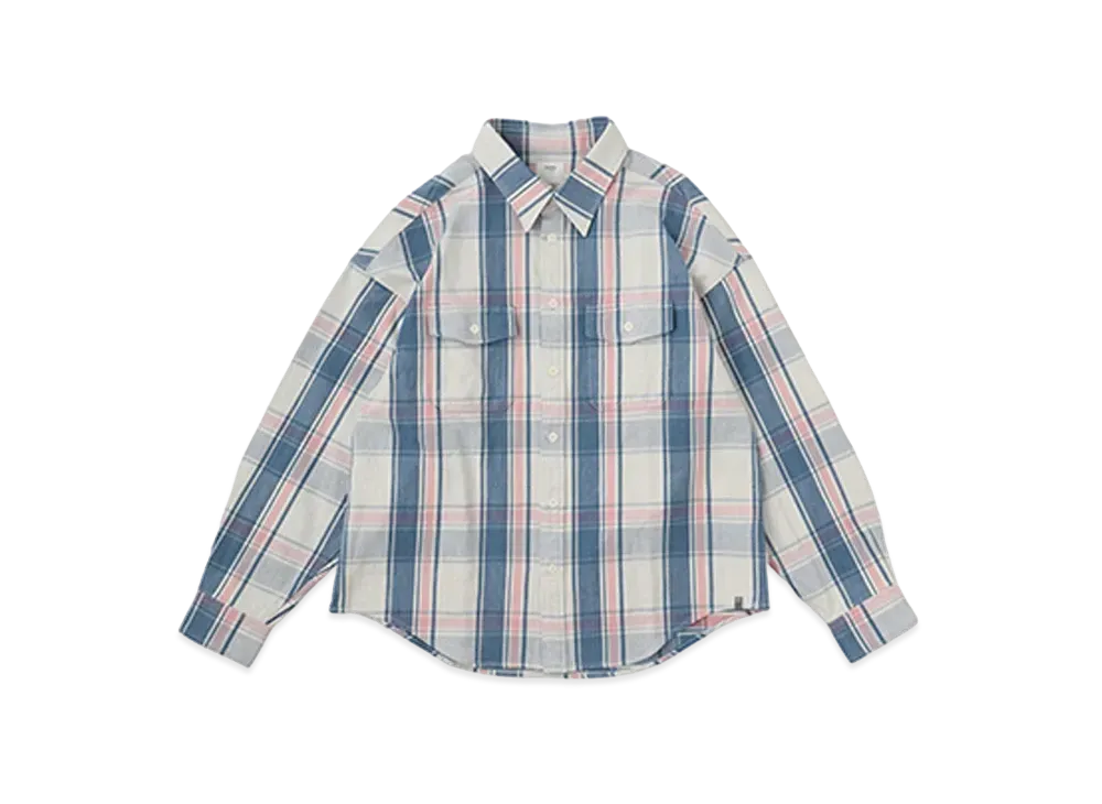 visvim PIONEER CHECK L/S "Lt.Indigo"