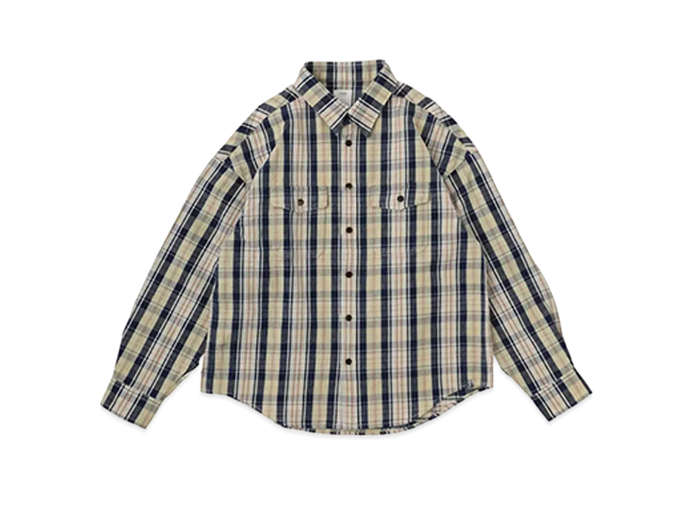 visvim PIONEER CHECK L/S "Dk.Indigo"