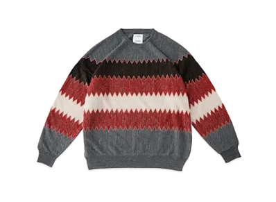 visvim AMPLUS KNIT L/S ZIG-ZAG "Gray"