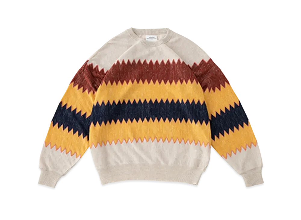 visvim AMPLUS KNIT L/S ZIG-ZAG "Ivory"