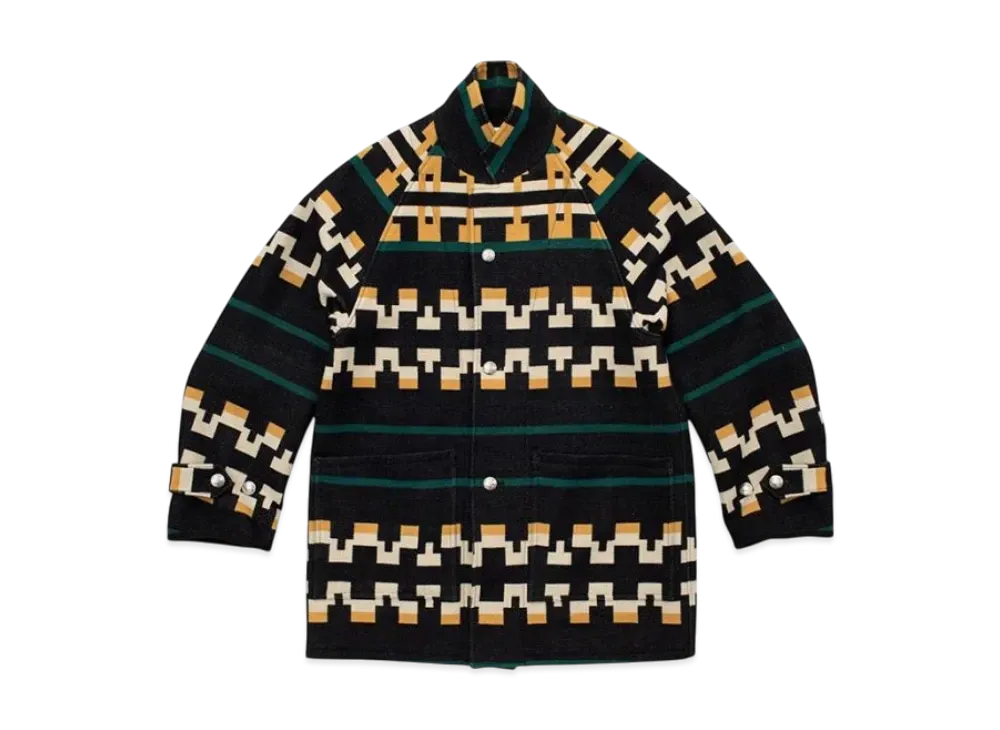 visvim Hopiland Coat Native Blanket "Black"