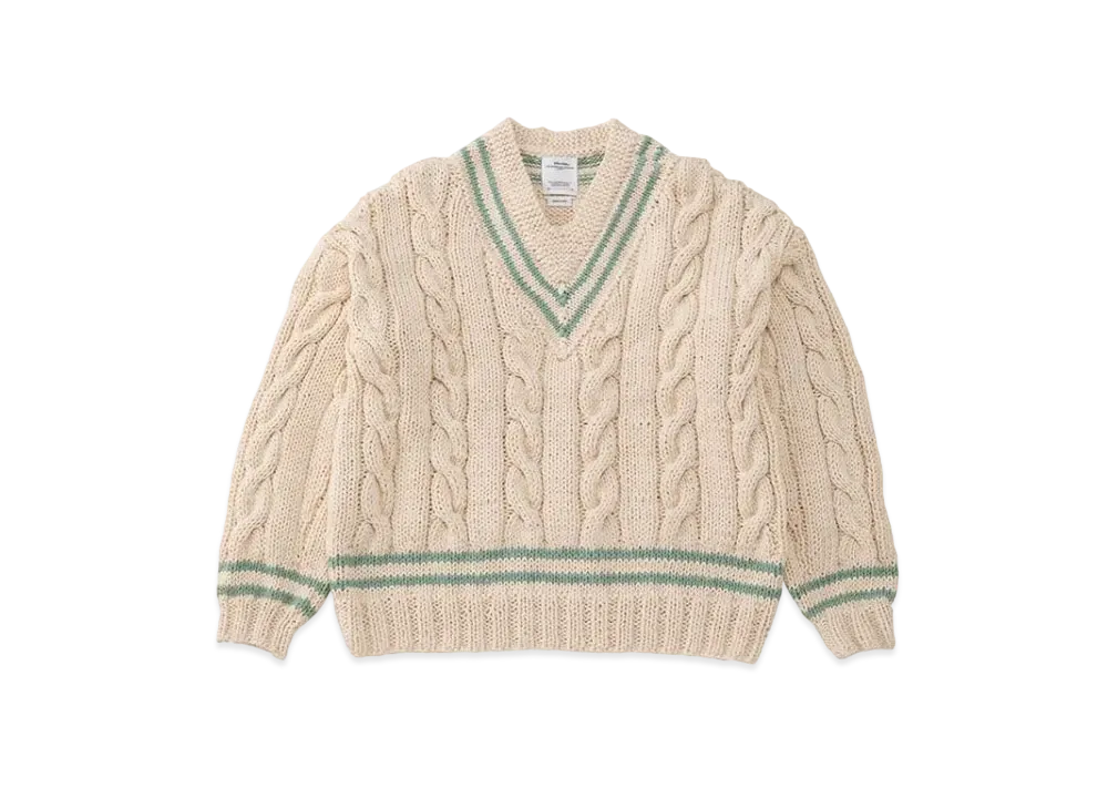 visvim V-Collegium Hand-Knit "Green"