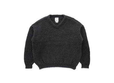 visvim Amplus V-Neck Hand-Knit "Navy"