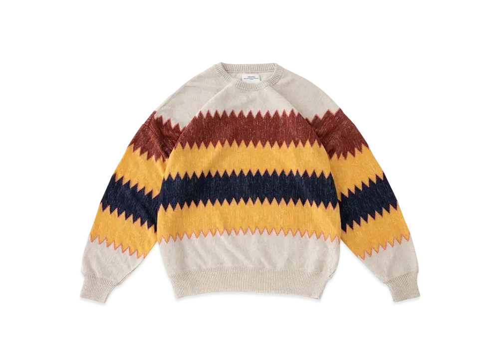 visvim Amplus Knit L/S Zig-Zag "Ivory"