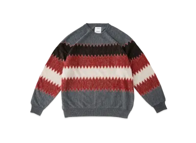 visvim Amplus Knit L/S Zig-Zag "Grey"