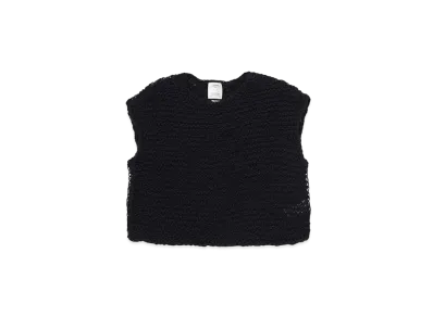 visvim Lattice Vest Hand-Knit "Navy"