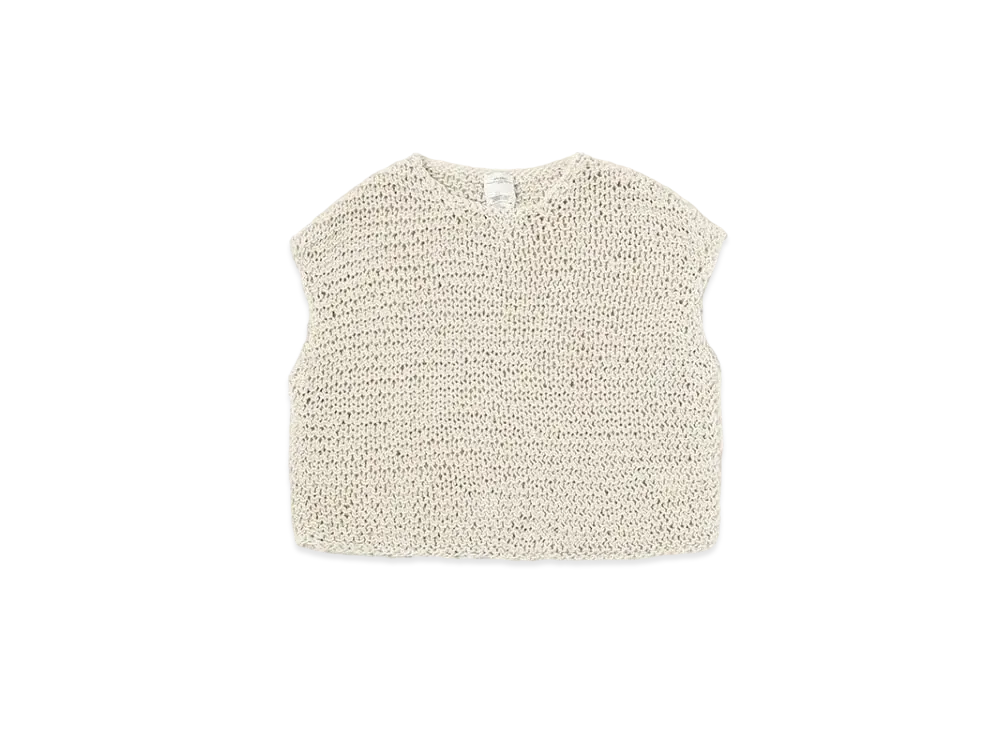 visvim Lattice Vest Hand-Knit "Ivory"