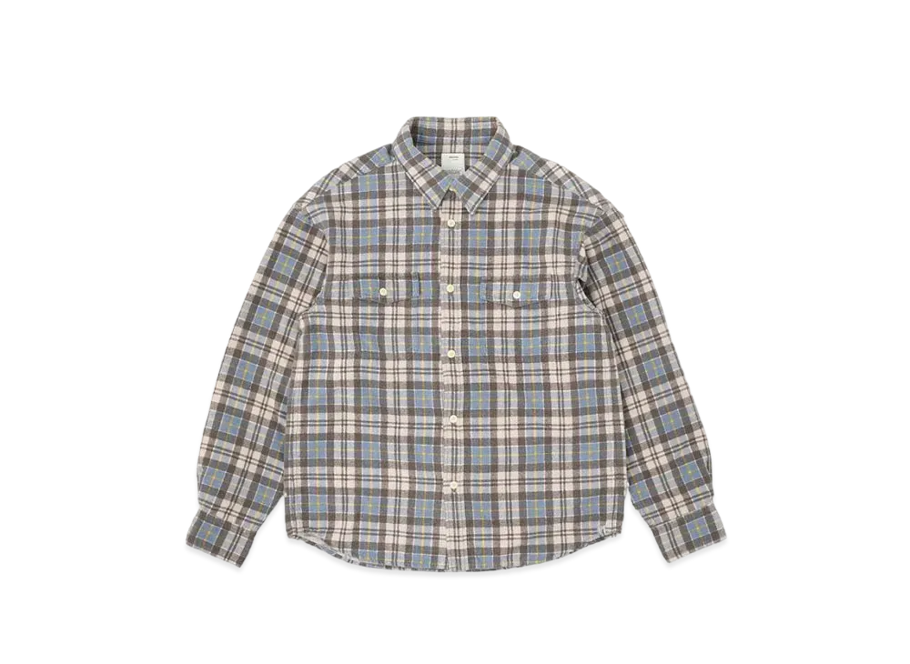 visvim Pioneer Khadi Check L/S "Blue"
