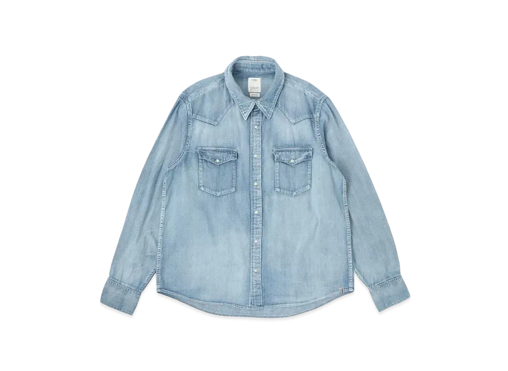 visvim Social Sculpture Shirt Dmgd "Light Indigo"