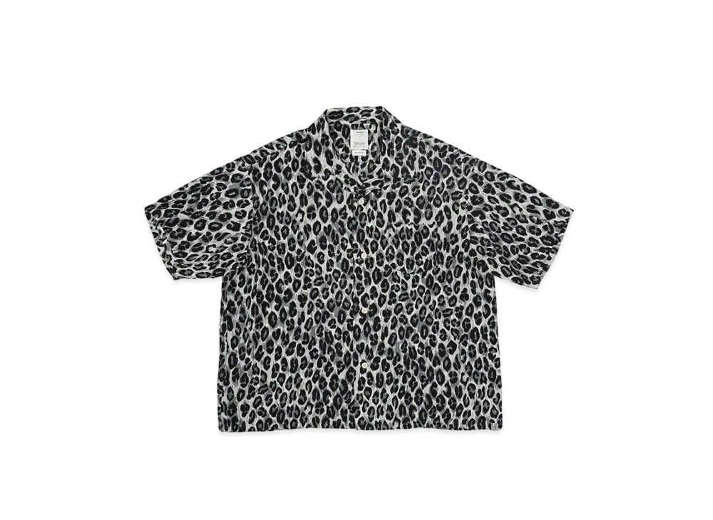 visvim Crosby Shirt S/S Leopard (Chirimen) "Grey"