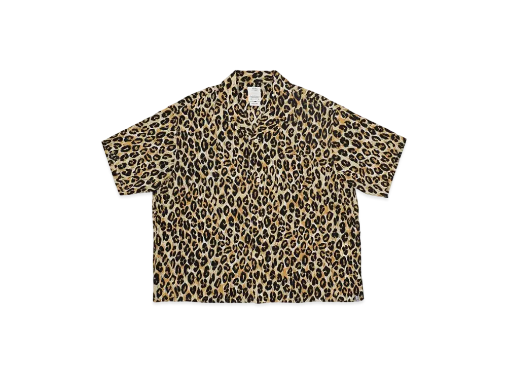 visvim Crosby Shirt S/S Leopard (Chirimen) "Beige"