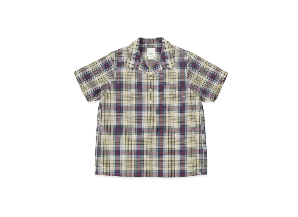 visvim Fairway P.O. Shirt S/S Madras "Navy"