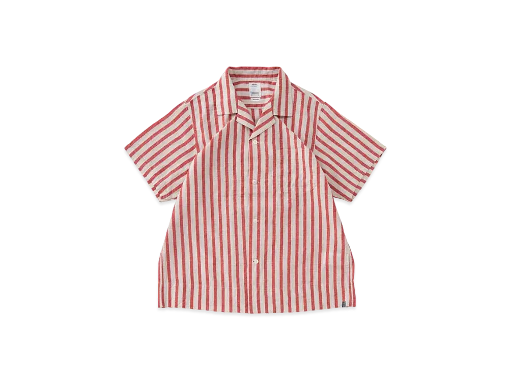 visvim Weber Shirt S/S Stripes "Red"