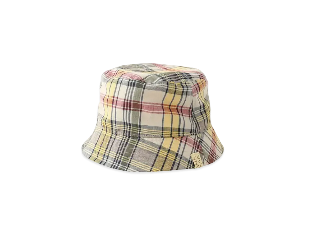 visvim Dome Bucket Hat Madras "Yellow"