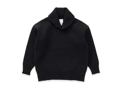 visvim Monte Shawl Collar Knit "Black"