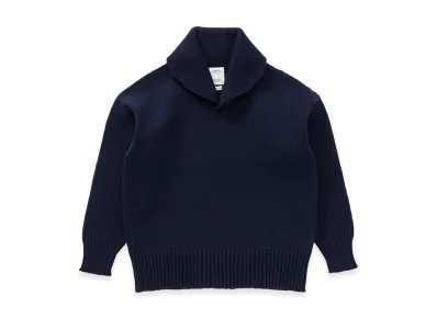 visvim Monte Shawl Collar Knit "Navy"