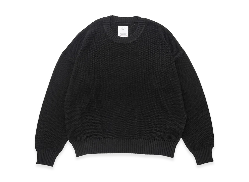 visvim Jumbo SB Knit L/S (Si/C) "Black"