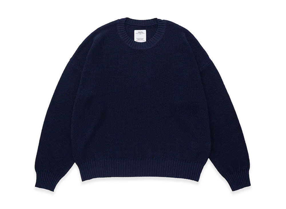 visvim Jumbo SB Knit L/S (Si/C) "Navy"