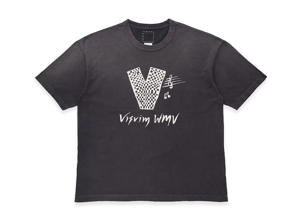 visvim Jumbo Tee S/S V Crash "Black"