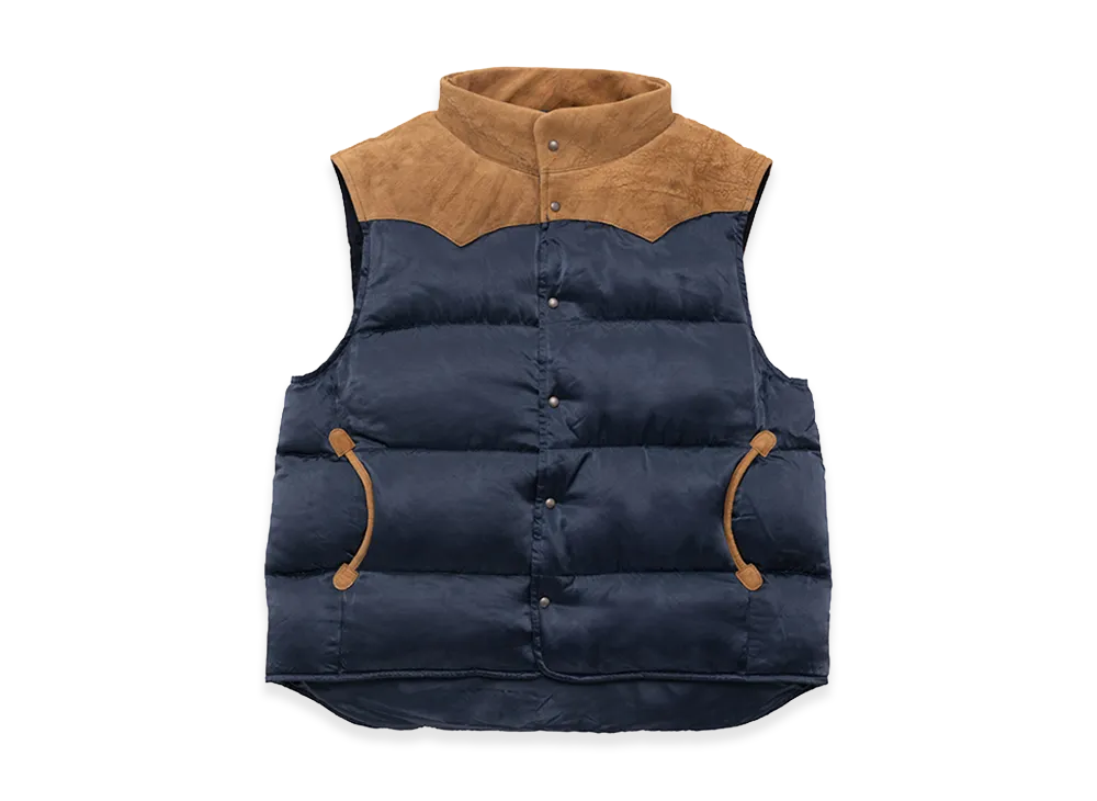 visvim Colter Down Vest "Navy"
