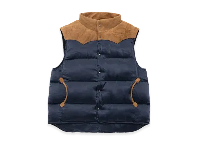 visvim Colter Down Vest "Navy"