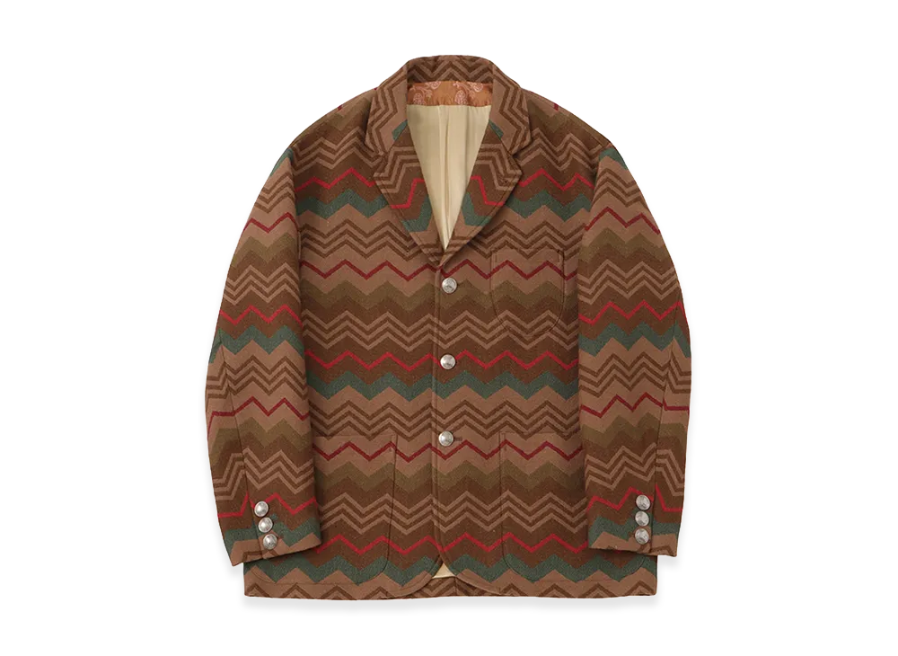 visvim Bowen Blazer (Jacquard Blanket) "Beige"