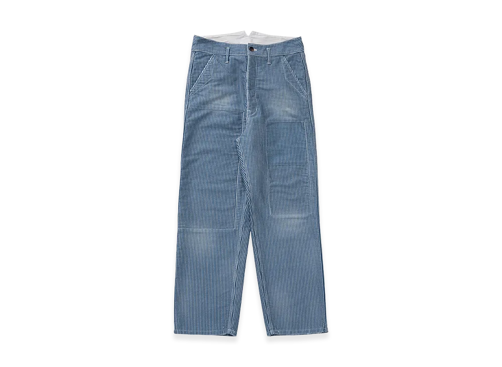visvim Pastoral Pants Stripes Moleskin Dmgd "Blue"