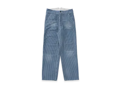 visvim Pastoral Pants Stripes Moleskin Dmgd "Blue"