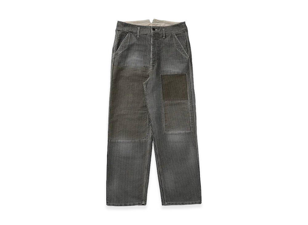 visvim Pastoral Pants Stripes Moleskin Dmgd "Black"