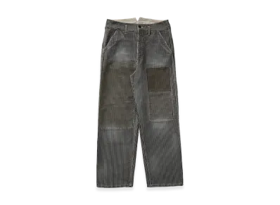 visvim Pastoral Pants Stripes Moleskin Dmgd "Black"