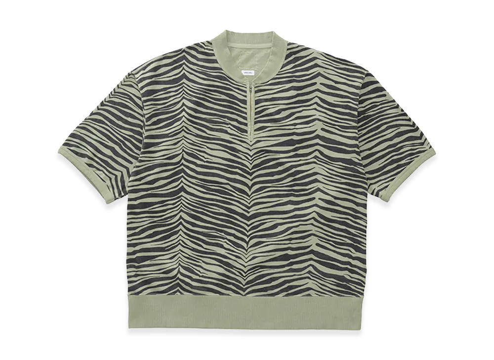 visvim Mondo Henley Zip S/S Quagga "LT.Green"