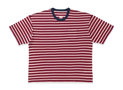 visvim Mondo Border Tee S/S (Fine Wool) "Red"