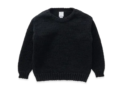 visvim Amplus Boatneck Hand Knit "Black"