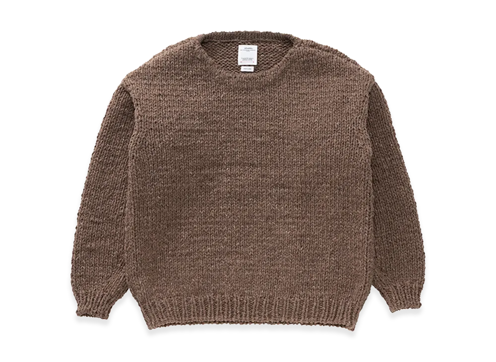 visvim Amplus Boatneck Hand Knit "Brown"